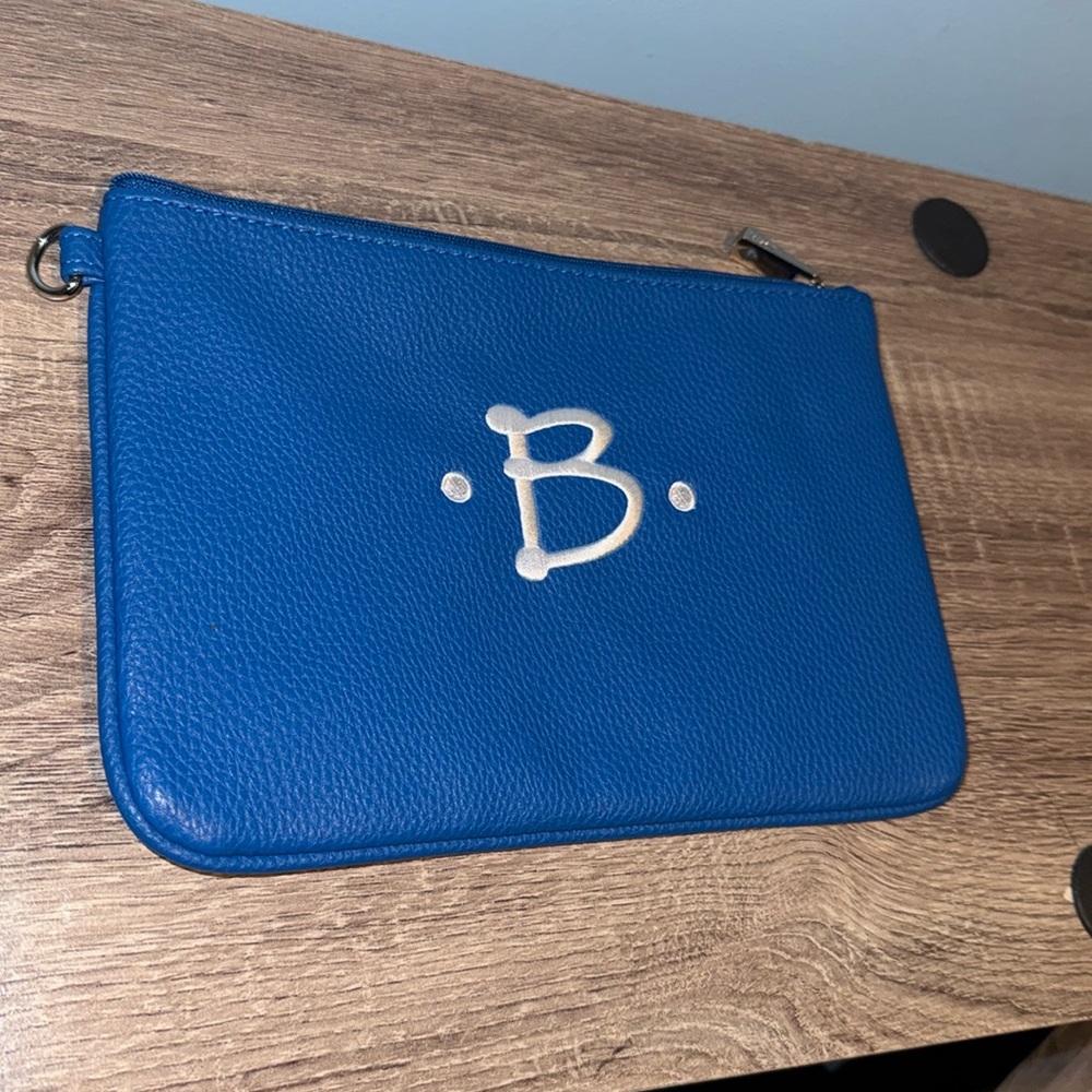 Thirty One cobalt blue Rubie Mini with white initial B